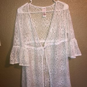 White Crochet Bathing Suit Cover Up